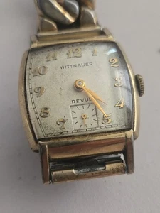 Reloj Pulsera Hombre Vintage Mecánico Cuerda Tono Dorado Wittnauer Revue Funciona - Imagen 1 de 7