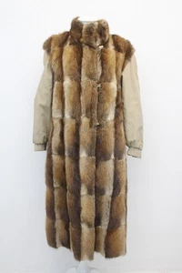 SCHROTTARTIKEL: MOSCHUSRATTE PELZMANTEL GEFÜTTERT GR. N/A KUNSTHANDWERK - Bild 1 von 5