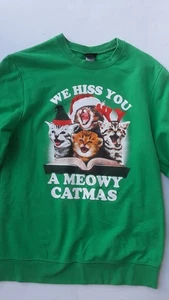 Fifth Sun “We Hiss You a Meowy Catmas” sweatshirt size S - Picture 1 of 6