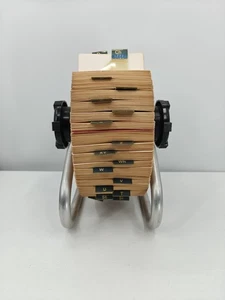 Archivo de tarjeta giratoria Zephyr American Rolodex de colección base metálica pestañas A-Z EE. UU. escritorio - Imagen 1 de 7