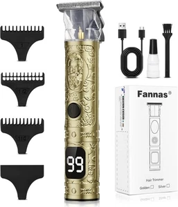 Professional Cordless Hair Clippers for Men Zero Gap T-Blade Beard Trimmer LCD - Picture 1 of 5