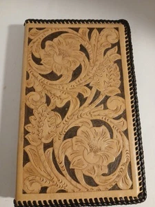 Vintage Tooled Leather Campers Daily Log Journal G5 - Picture 1 of 12