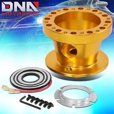 PARA 1984-1986 FORD RANGER/-2004 ADAPTADOR DE CUBO DE VOLANTE MUSTANG ALUMÍNIO DOURADO - Imagem 1 de 4