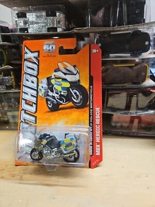 2012 Matchbox BMW R-1200 RT-P POLICE MOTORCYCLE Gray 114/120 LITTLE BEND - Picture 1 of 3