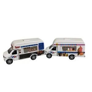 Kinsfun Diecast Food Trucks Lot Taco & Ice Cream 1:64 Scale Collectible Toy Cars - Picture 1 of 5