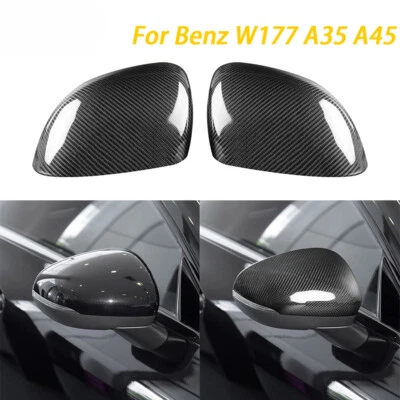 For Mercedes-Benz AMG A35 A45 W177 2020-2023 Carbon Fiber Rearview Mirror Panel - Image 1 of 4