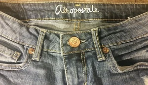 Pantalones cortos de jean para mujer Aeropostale Bermuda talla 0 - Imagen 1 de 7