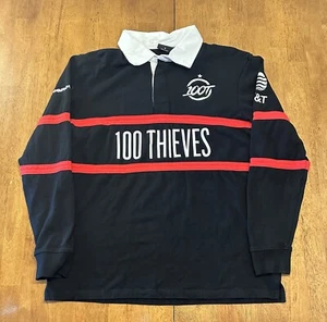 Camiseta polo 100 Thieves 2022 manga larga mediana Nadeshot Drake Optic CoD - Imagen 1 de 5