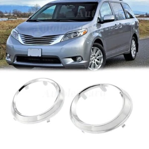 PAIR Chrome Trim Fog Lights Bezels for 2011-2017 Toyota Sienna SE 52712-08020 - Picture 1 of 10