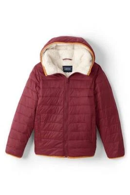 Chaqueta PrimaLoft® ThermoPlume® forrada de vellón 7 para niños pequeños LANDS' END NUEVA CON ETIQUETAS $119 Foto 1 de 3