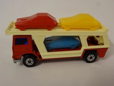 Matchbox Superfast Nr. 11C Car Transporter rot silberne Bodenplatte mit Box VHTF - Bild 1 von 4