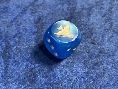 Blues with Silver Angel Fish D6 16 mm dados personalizados de seis caras RPG de mesa Foto 1 de 2