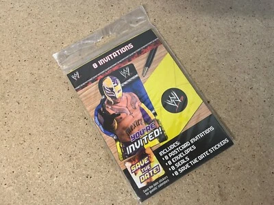 WWE Wrestling 2012 Rey Mysterio Fiesta de Cumpleaños Invitaciones Paquete de 8 C67 Foto 1 de 2