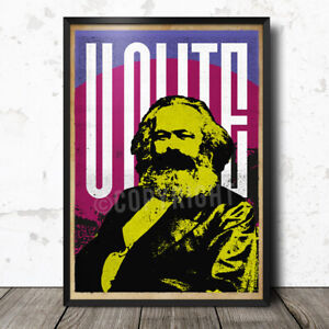 Karl Marx Socialist Communist Political Civil Rights Art Poster