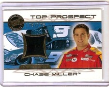 2008 PRESS PASS Chase Miller TOP PROSPECT RACE-USED SHEET METAL CARD #d 175/175