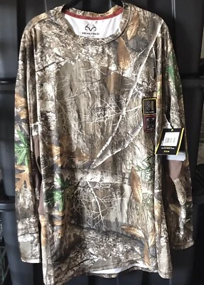 Realtree Edge Long Sleeve Performance Camouflage Shirt Men's Size 3XL(54-56) - Image 1 of 4