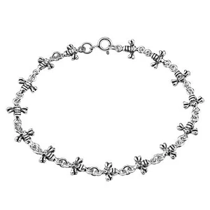Brazalete Dije Caprichoso Cadena de Abejas Pequeñas Plata Esterlina .925 - Imagen 1 de 5