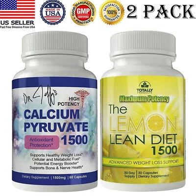 Pyruvate钙抗氧化补充剂柠檬精益脂肪燃烧器减肥药 — 第 1/4 张图片