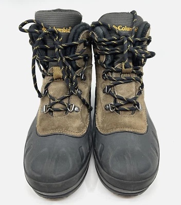 Columbia Bugabootoo 雪地靴 男孩麂皮绒 尺码 6 棕色/黑色 冬季 — 第 1/4 张图片