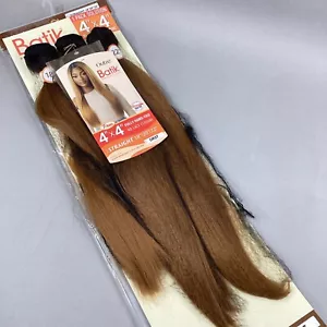 Batik Straight DR27 DR Blonde 18-22” Synthetic Hair Bundles 4x4 HD Lace Closure - Picture 1 of 6