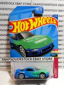 2022 HOT WHEELS BLUE '95 MAZDA RX-7 "FALKEN", HW DRIFT #2/5, HW #177, NICE, VHTF - Picture 1 of 9