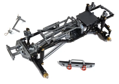 Complete Alloy Conversion Kit w/ 133 Wheelbase for 1/24 SCX24 Deadbolt Crawler - Image 1 of 4