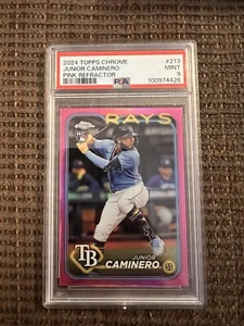 2024 Topps Cromo Junior Caminero Rosa Refractor RC PSA 9 - Imagen 1 de 2