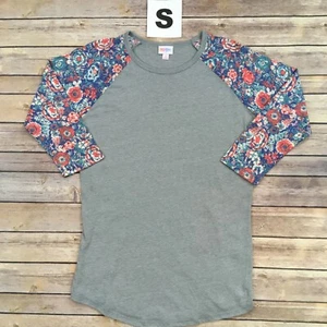SMALL RANDY LuLaRoe ~ blau & orange geblümt, grau ~ Größen 6-8; kostenloser Versand! nwt - Bild 1 von 3