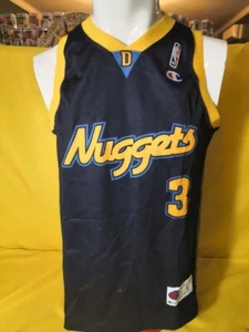 DENVER NUGGETS 3 ALLEN IVERSON NBA BASKETBALL JERSEY BLUE NAVY SIZE S - S1-37 - Picture 1 of 12