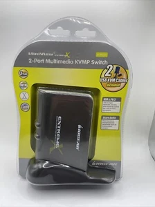 IOGEAR MiniView Extreme X 2-Port USB & PS/2 KVMP Switch W/Cables GCS1732 New! - Afbeelding 1 van 18