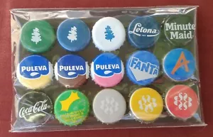 Spain. Bottle Top Crown Caps Used Lager (lot of 15) - Picture 1 of 2