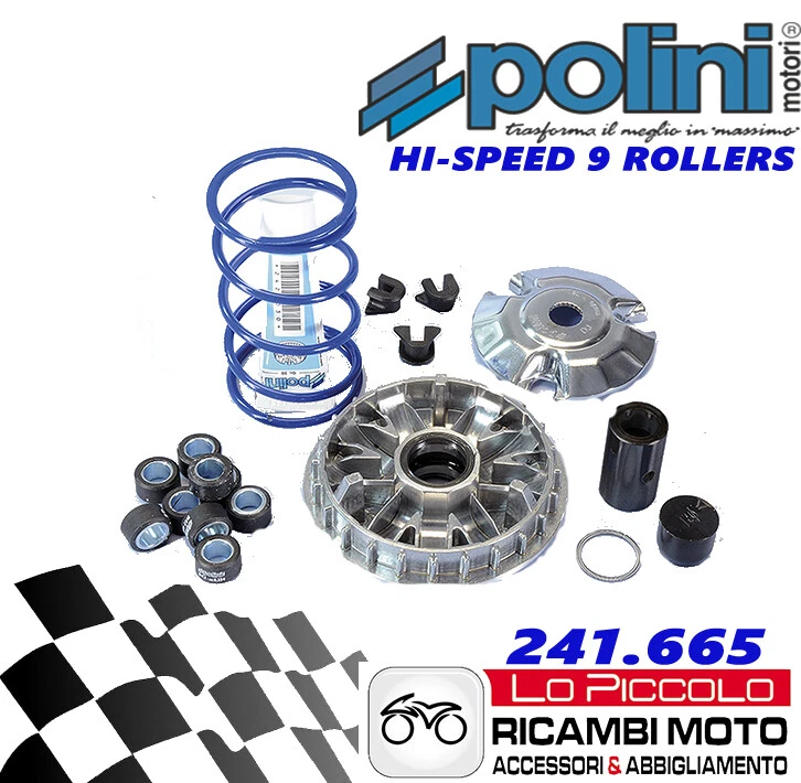 241.665 VARIATORE HI SPEED 9 RULLI POLINI PIAGGIO VESPA GT GTS GTV 200 250 300