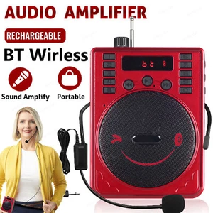 Portable Bluetooth Voice Amplifier Megaphone Mini Audio Speaker With Microphone - Picture 1 of 12
