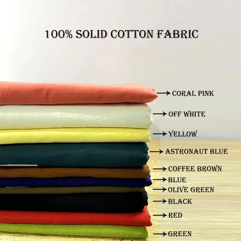 100% SOLID QUILTING CRAFT COTTON VOILE  FABRIC PLAIN MATERIAL FABRIC APPAREL DIY - Image 1 of 1