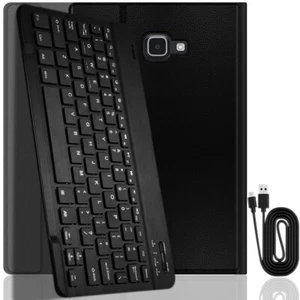 PU Leather Flip Smart Keyboard Cover for Samsung Galaxy Tab A 10.1" T587P Tablet - Picture 1 of 1