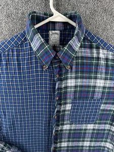 Brooks Brothers Flanell Colorblock Large Regent alle Baumwolle blau kariert weich Erwachsene - Bild 1 von 12