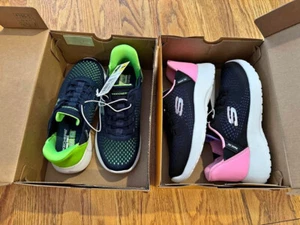 Sneaker Skechers bambino ragazzo ragazza mani libere vestibilità rapida colore navy taglia a scelta!!! - Foto 1 di 8