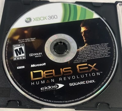 Deus Ex: Human Revolution (Microsoft Xbox 360, 2011) - Disc Only - Disc Resurfac - Image 1 of 2