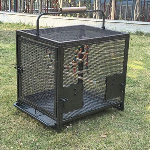 Large Bird Cage for Budgie Parrot Canary Cockatiel Travel Carry Cage House Tray - Picture 1 of 18