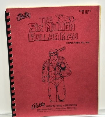 ORIGINAL-BALLY-THE SIX MILLION DOLLAR MAN-INSTALLATION & OPERATION INSTRUCTIONS - Image 1 of 3
