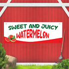 Sweet and Juicy Watermelon Indoor Outdoor Vinyl Banner Design