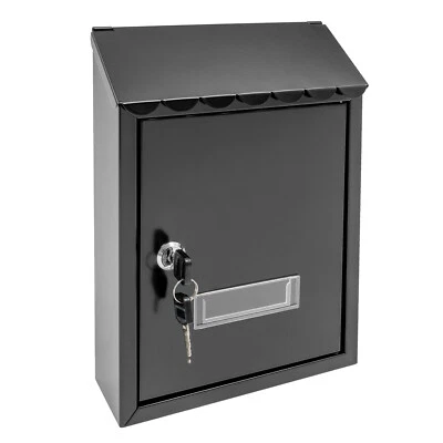 Modern Outdoor Waterproof Extra Large Drop Box Wall Mounted Mailbox with 2 keys - Image 1 of 4
