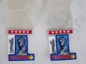 Boy Scouts of America BSA Gettysburg Johnny Reb Trail Patches with Bars &Sleeves - Picture 1 of 4