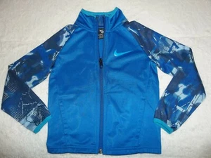 Nice! Blue NIKE Authentic Full zip Long Sleeve Jacket TODDLER XS 4T 3-4 Kids - Picture 1 of 8