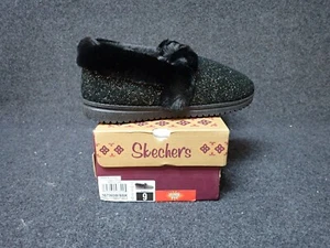 NEW Skechers Cozy Lite-Sweet Walk Knit Slippers Black Women Size 9W (SS36) - Picture 1 of 6