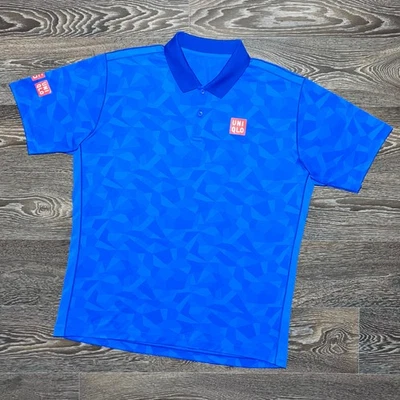 UNIQLO 2016 British and US Open Tennis Kei Nishikori Polo Shirt Blue size XLarge - Image 1 of 4