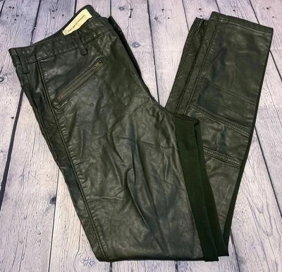 Anthro Pilcro and the letterpress Faux Leather Moto Pants, Holly, Sz 30, NWT - Image 1 of 4