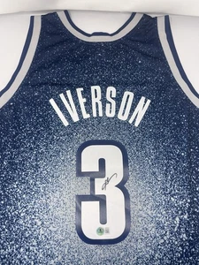Allen Iverson Signed Mitchell Ness 1995 Georgetown Swingman Jersey Beckett COAL2 - Picture 1 of 7