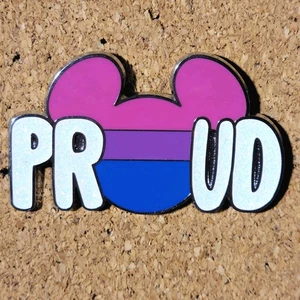Walt Disney Pin Trading Rainbow Bi-Pride Collection Mickey Mouse Icon Proud Pins - Picture 1 of 4