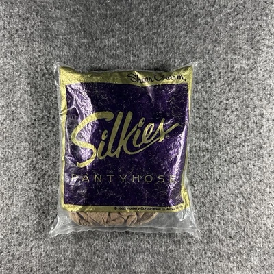 Pantimedias de Colección NOS Silkies Control Top Transparente Dije 505 Mediano Desnudo Foto 1 de 4